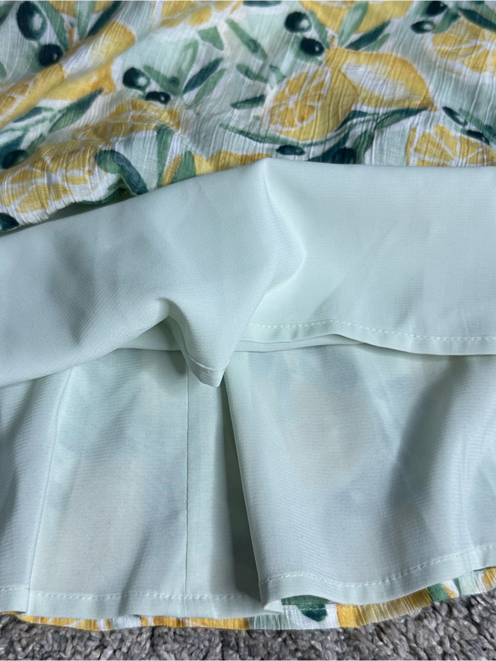 Abercrombie & Fitch TRAPEZE TEXTURE SHORT DRESS Large Day lemon backless summer - Picture 12 of 13